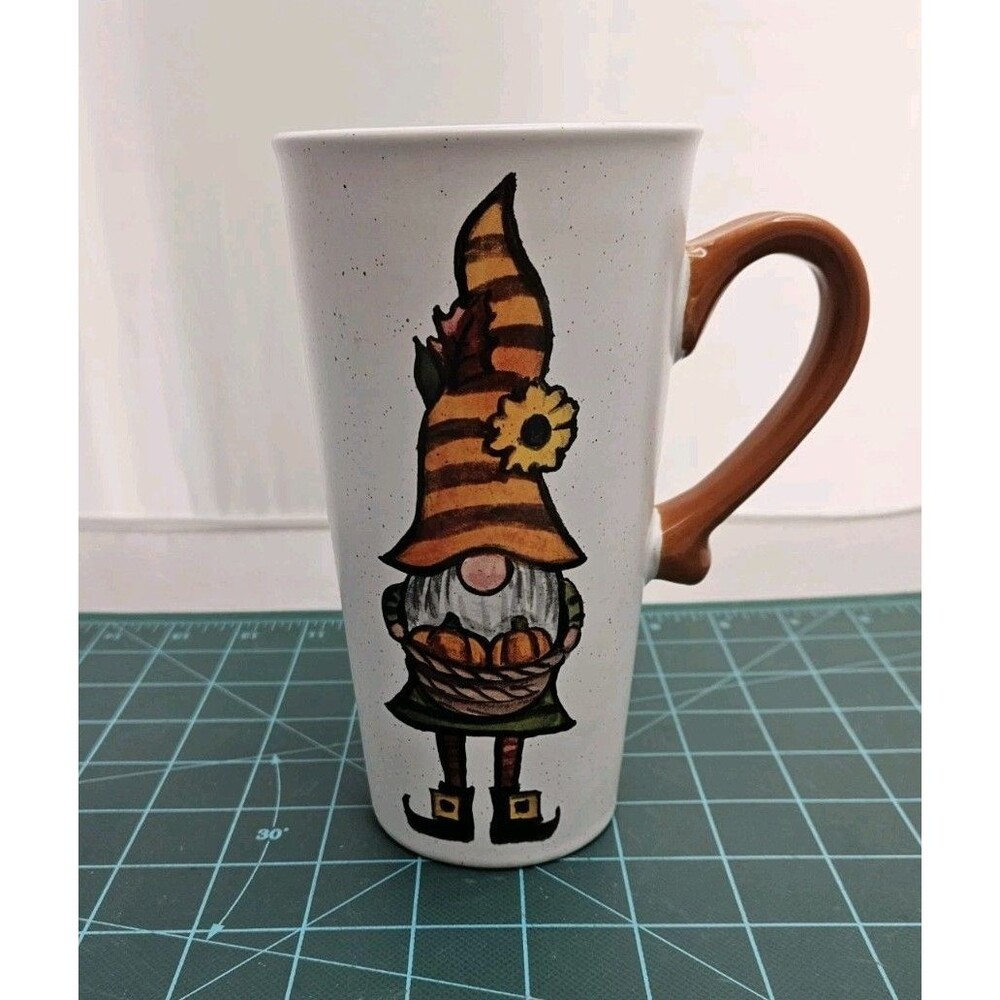 Vintage Sheffield Home Garden Gnome Coffee Mug Fall Ceramic Cup Tall